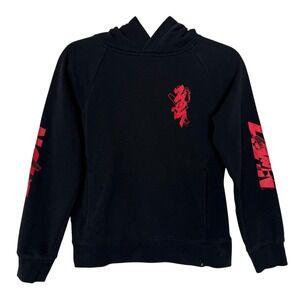 Jordan Hoodie Boys 10-12 Black Pullover Fleece Zion Sleeve Graphic Logo